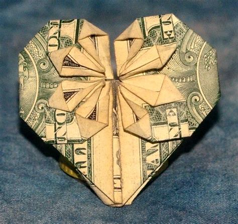 1 Bill Origami Heart With Arrows Folded Fortune Flickr