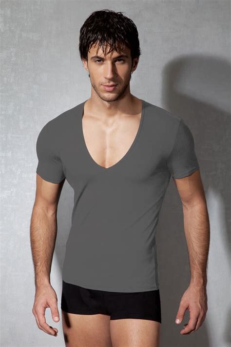 Doreanse 2820 Very Deep V Neck T Shirt Soft Cotton Modal Super Comfy