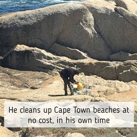 Homeless Man Cleans Up Cape Town Beach