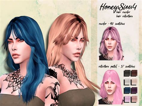 Female Hair Recolor Retexture Wings On1020 By Honeyssims4 At Tsr Sims