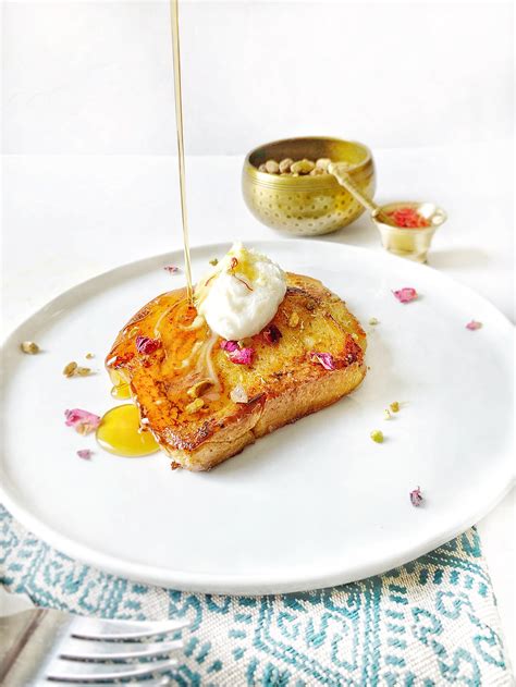 Saffron And Cardamom Baked French Toast