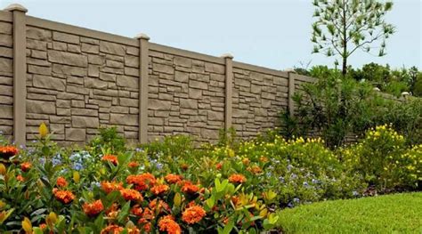 Simulated Stone Privacy Fences Faux Stonegreat For Residential Or