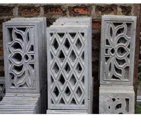 Rectangular Polished Cement Elevation Jali For Construction Pattern