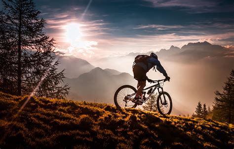 Wallpaper Sunlight Sunset Nature Bicycle Vehicle Evening Morning Cycling Downhill