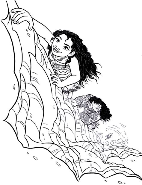 Free Vaiana Drawing To Print And Color Moana Kids Coloring Pages