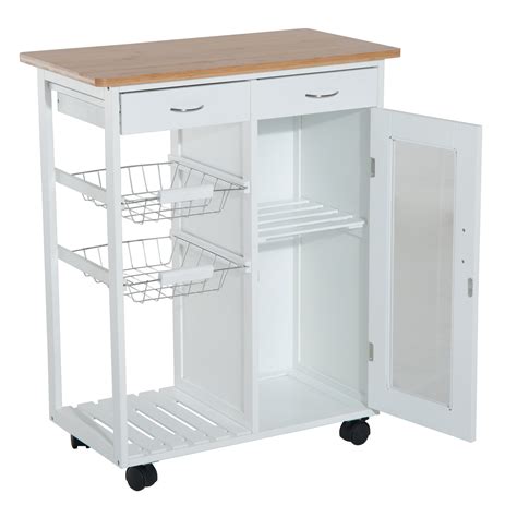 Shop for wholesale cabinets at liquidation prices. HOMCOM 28" Rolling Kitchen Trolley Serving Cart Storage ...