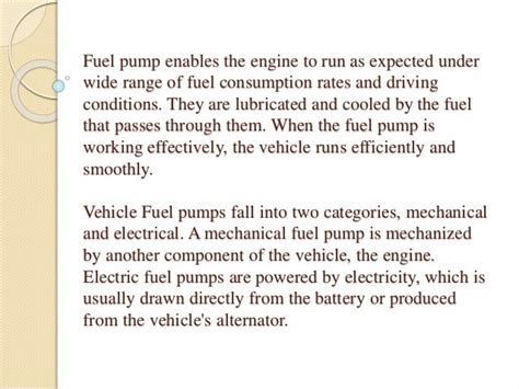 How Does A Fuel Pump Work
