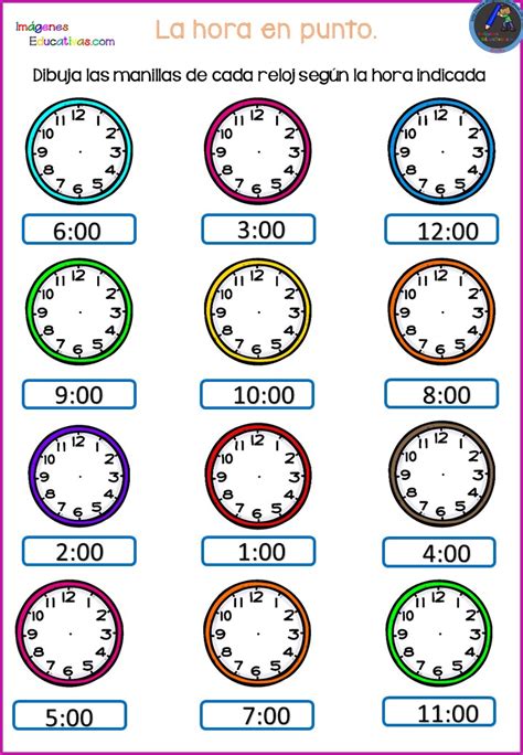 Divertidos Relojes Para Trabajar Las Horas 2 Imagenes Educativas