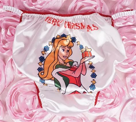 sissy satin christmas famous princess collection panties white etsy uk