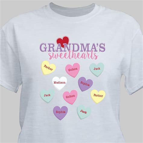 Grandmas Sweethearts Personalized T Shirt Tsforyounow