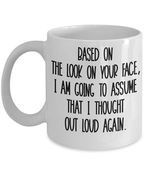 funny office thought out loud mug play coffee tea meeting outta the blue ts mugs funny