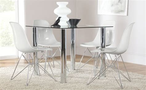 Square Glass Dining Table For 4 Luxury Modern Set Furniture Aion Spmsoalan