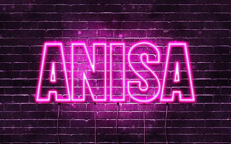 Anisa`` Con Nombres Nombres Femeninos Nombre Anisa Luces De Neón