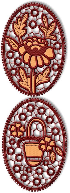 Advanced Embroidery Designs Cutwork Oval Set