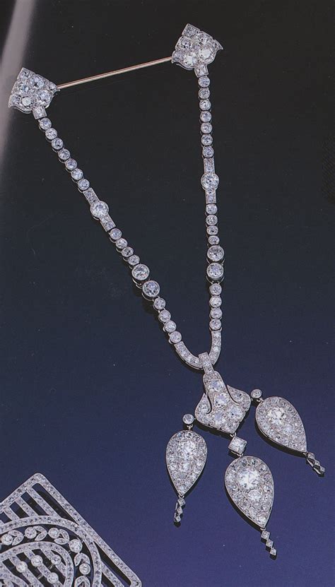 Cartier Attributed An Elegant Belle Epoque Diamond Devant De Corsage