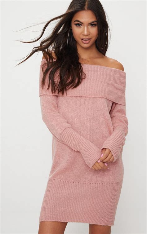 Pin By Stacy ️ Bianca Blacy On Clothing Pink Sweaterdresses Knitted