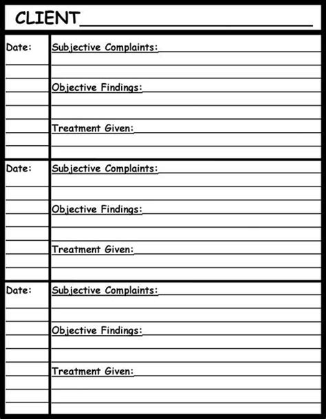 massage therapy soap note charts soap note massage therapy medical printables