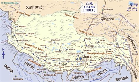 Quick reference map of china's provinces, 5 autonomous regions + capital cities. Tibetan Autonomous Region China
