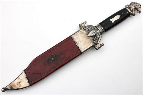 Sold Price Spectacular Large Silver Mounted English Bowie Knife By