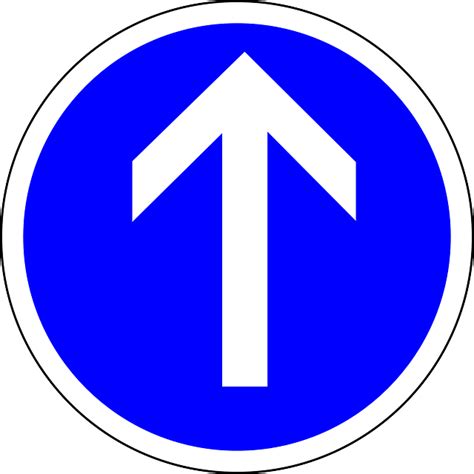 Traffic Sign Straight Ahead · Free Vector Graphic On Pixabay