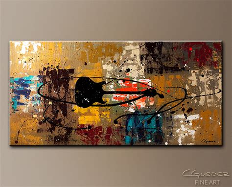 Guitar Music Abstract Art Painting Be A Rock Star