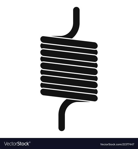 Double Spring Coil Icon Simple Style Royalty Free Vector