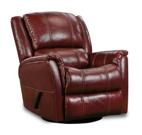 Mercury Red Swivel Recliner