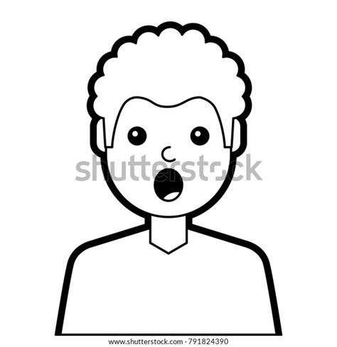 portrait surprised man face expression stock vector royalty free 791824390 shutterstock