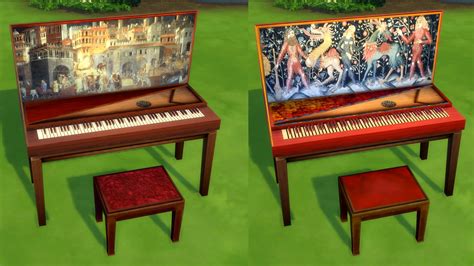 Mod The Sims Medievalrenaissance Style Piano Sims Medieval Sims 4