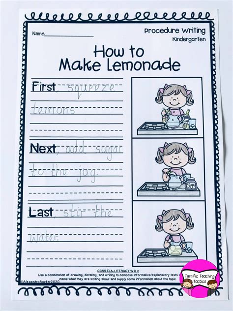 Kindergarten Narrative Writing Prompts Informational Writing Prompts