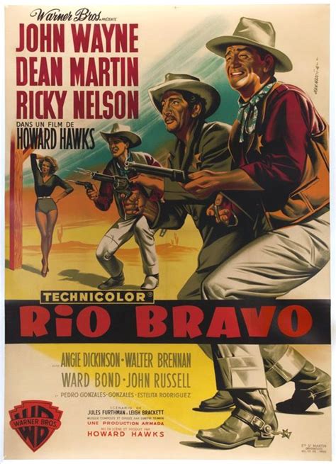 18 x 24 this art print displays sharp, vivid images with a high degree of color accuracy on paper similar to that of a postcard or greeting card. Rio Bravo (1959) - French Grande (Jean Mascii) in 2019 ...