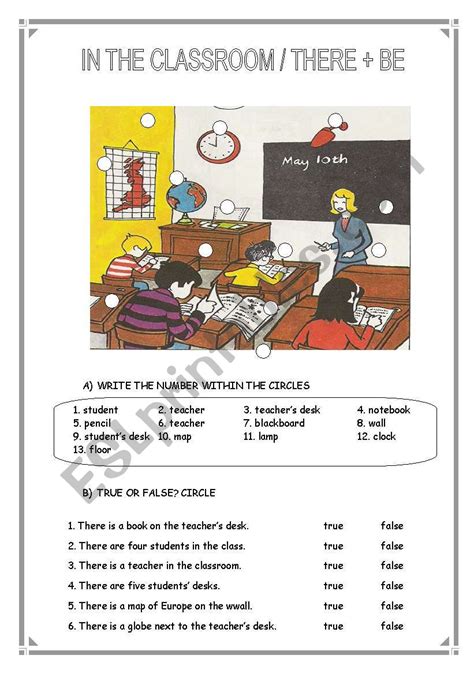 In The Classroom There Be Esl Worksheet By Sandramendoza