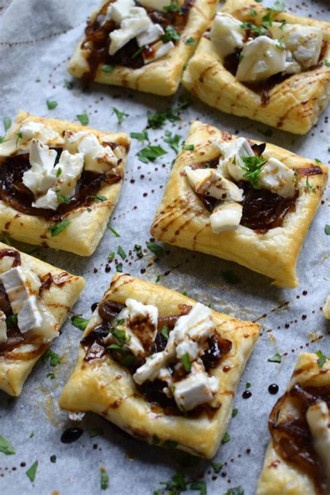 Caramelized Onion And Goat Cheese Tarts Julias Cuisine