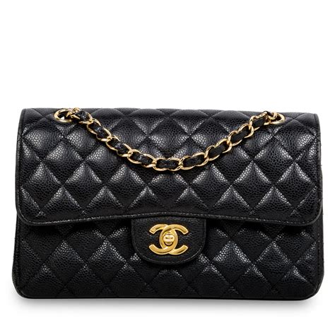 Chanel Classic Flap Bag Small Black Caviar Ghw Pre Loved