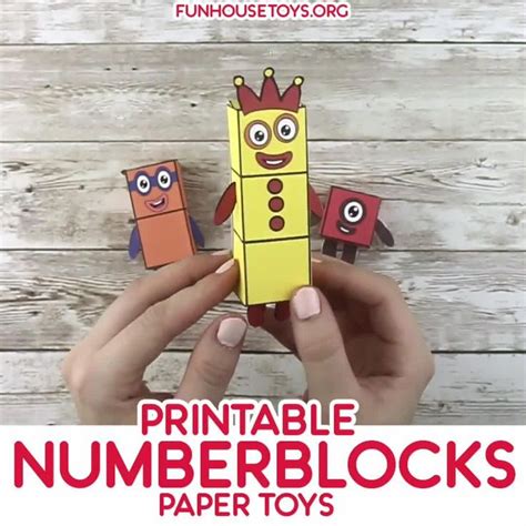 Numberblocks Paper Toys Video Fun Printables For Kids Preschool
