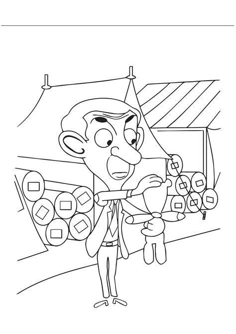 Coloriages Mr Bean à Imprimer