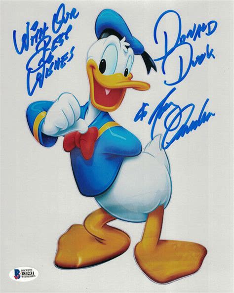 Tony Anselmo Autographedsigned Donald Duck 8x10 Photo Disney 20634 Bas