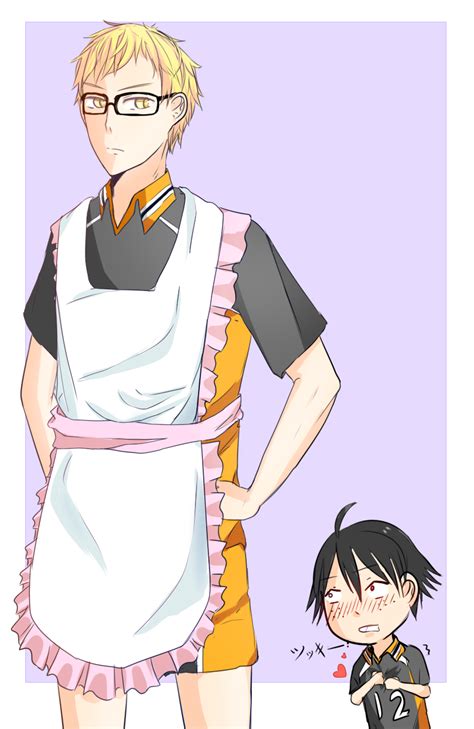 I got at dino con last year. Tsukki in an apron 'v' by SynchroniseSky on DeviantArt