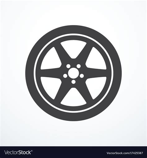 Car Wheel Icon Royalty Free Vector Image Vectorstock
