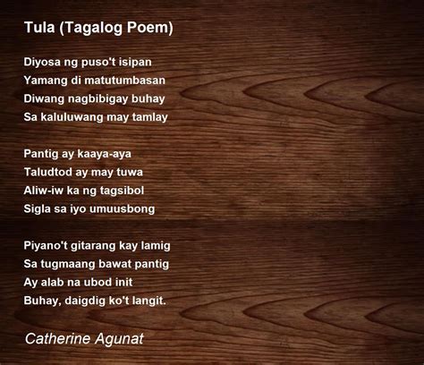 Tula Tagalog Poem Tula Tagalog Poem Poem By Catherine Agunat Vlr