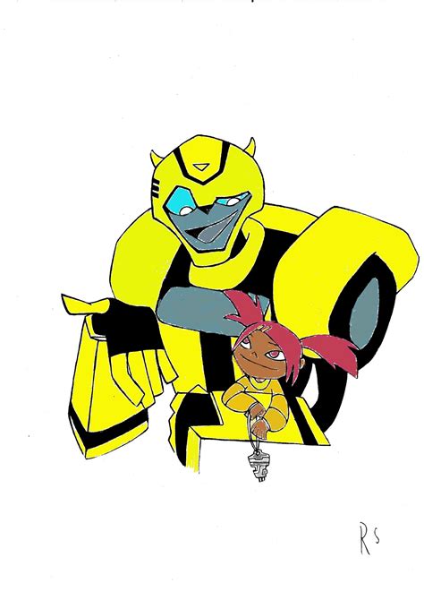 My Drawing Of Sari And Bumblebee Transformers Animated Series Photo