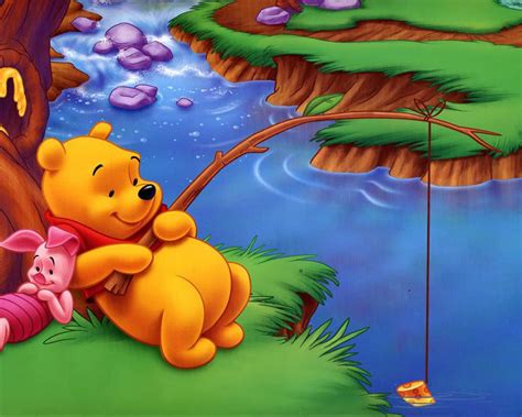 Cloudy with a chance of meatballs cartoon wallpapers hd. Winnie The Pooh And Piglet River Fishing Of Fish Cartoon ...