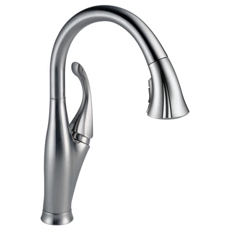 Where to buy a delta faucet. Single Handle Pull-Down Kitchen Faucet with ShieldSpray ...