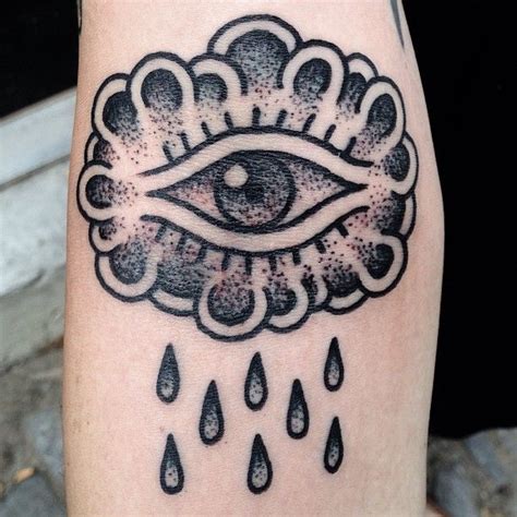 Crying Eye Cloud Best Tattoo Design Ideas