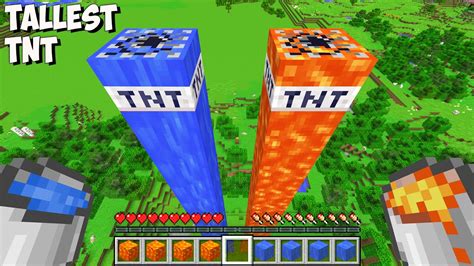 I Found Lava Vs Water Tallest Tnt In Minecraft This Is The Highest
