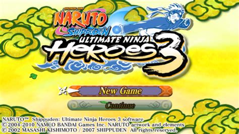 Naruto Shippuden Ultimate Ninja Heroes 3 Psp Iso Free