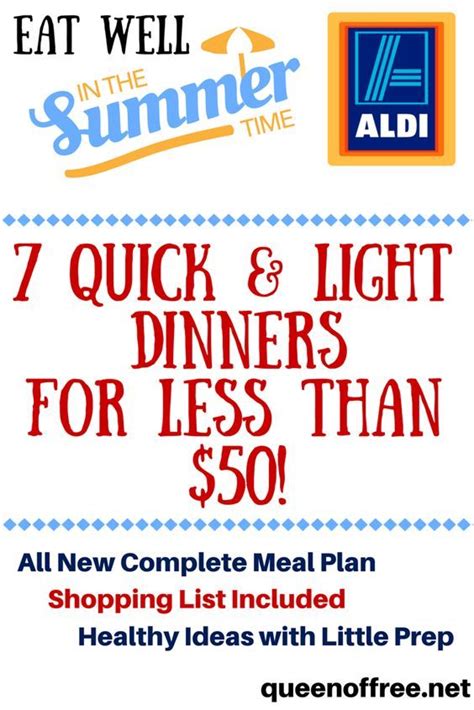 Aldi Meal Plan Dinners For Less Than Aldi Meal Plan Meal Sexiz Pix