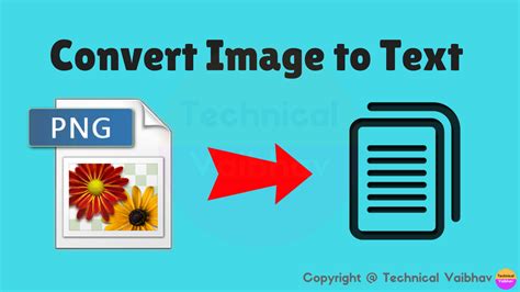 How To Convert Image To Text Technical Vaibhav