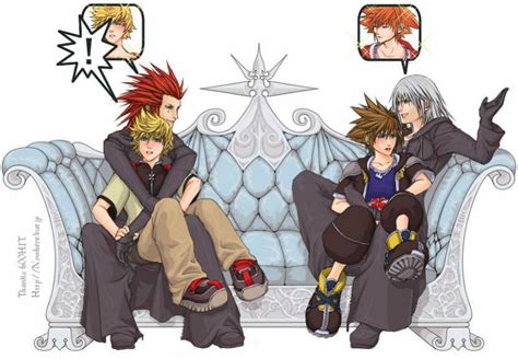 Sora Roxas Riku And Axel Kingdom Hearts And More Danbooru