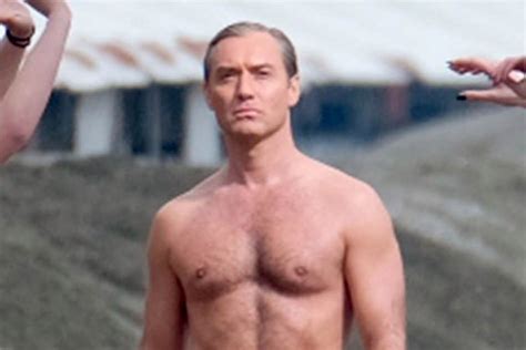 Jude Law Strips Down To A Pair Tiny Tighty Whities For A Dip While Filming The New Pope On The
